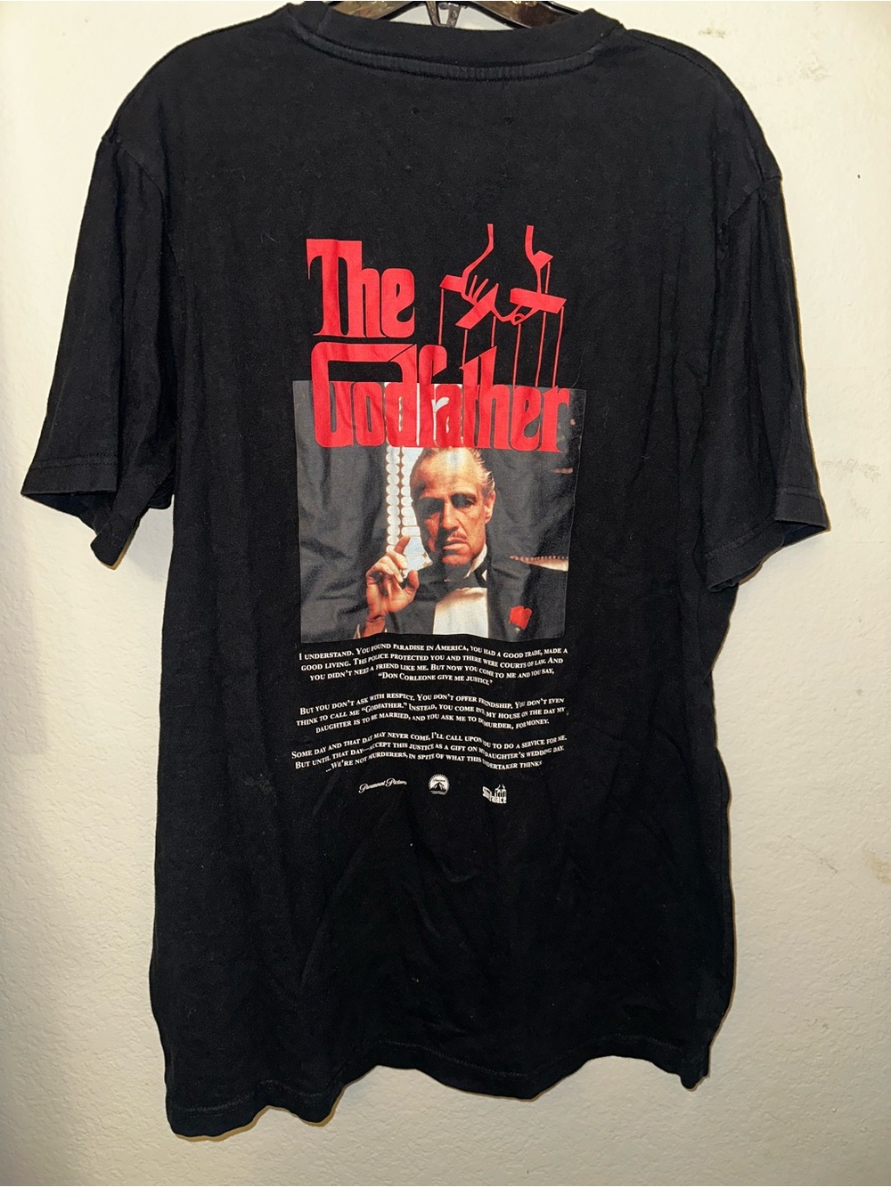 Shoe Palace The Godfather embroidered graphic tshirt size large
